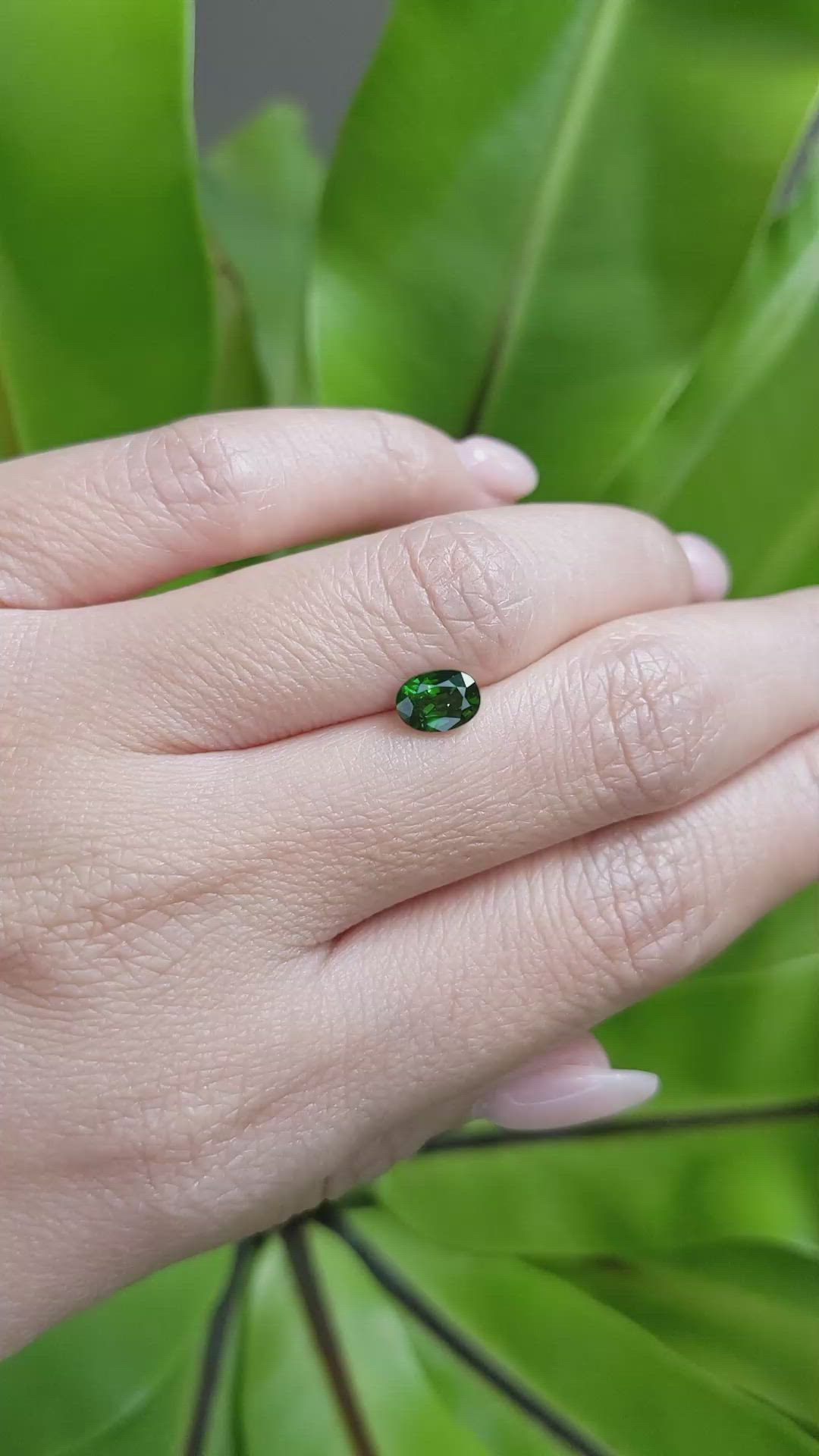 1.04 Ct. Tsavorite Garnet from East Africa Size Video
