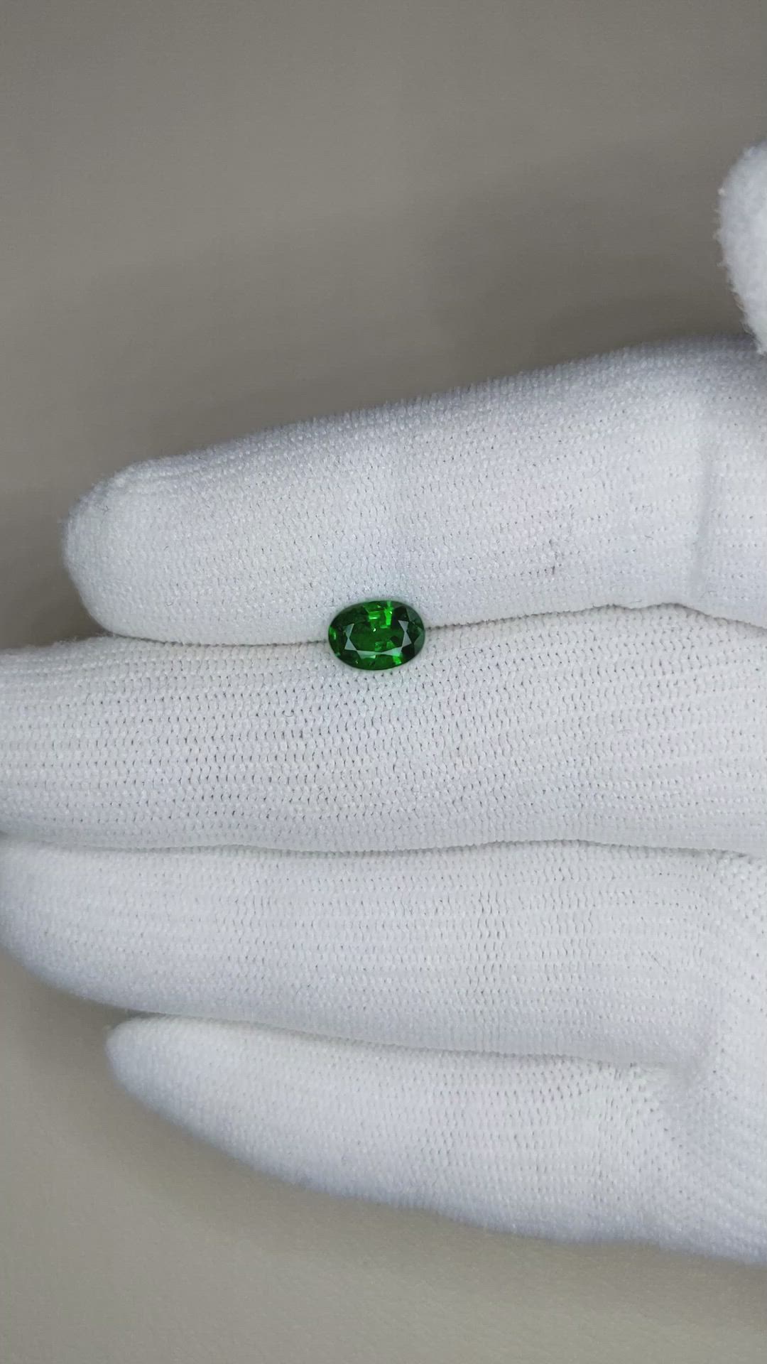 1.04 Ct. Tsavorite Garnet from East Africa Size Video