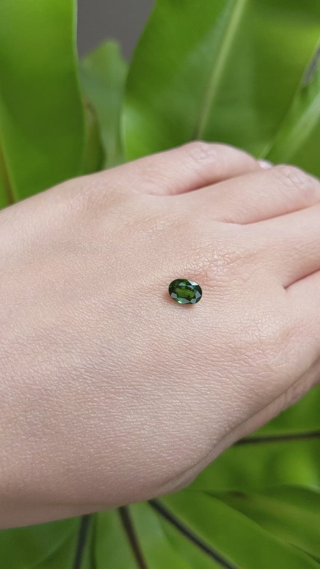 1.04 Ct. Tsavorite Garnet from East Africa Size Video