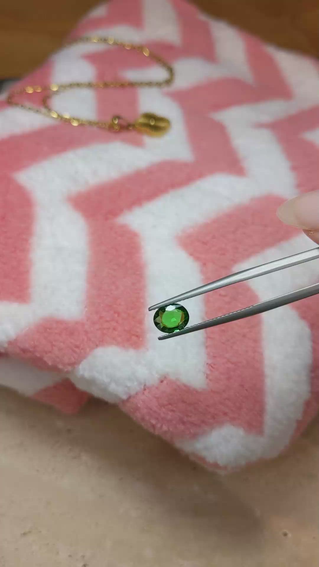 1.10 Ct. Tsavorite Garnet from East Africa Size Video