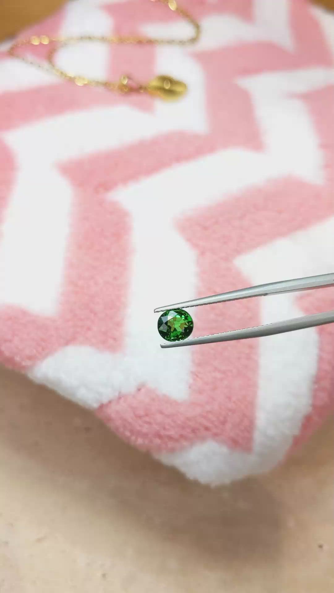 1.19 Ct. Tsavorite Garnet from East Africa Size Video