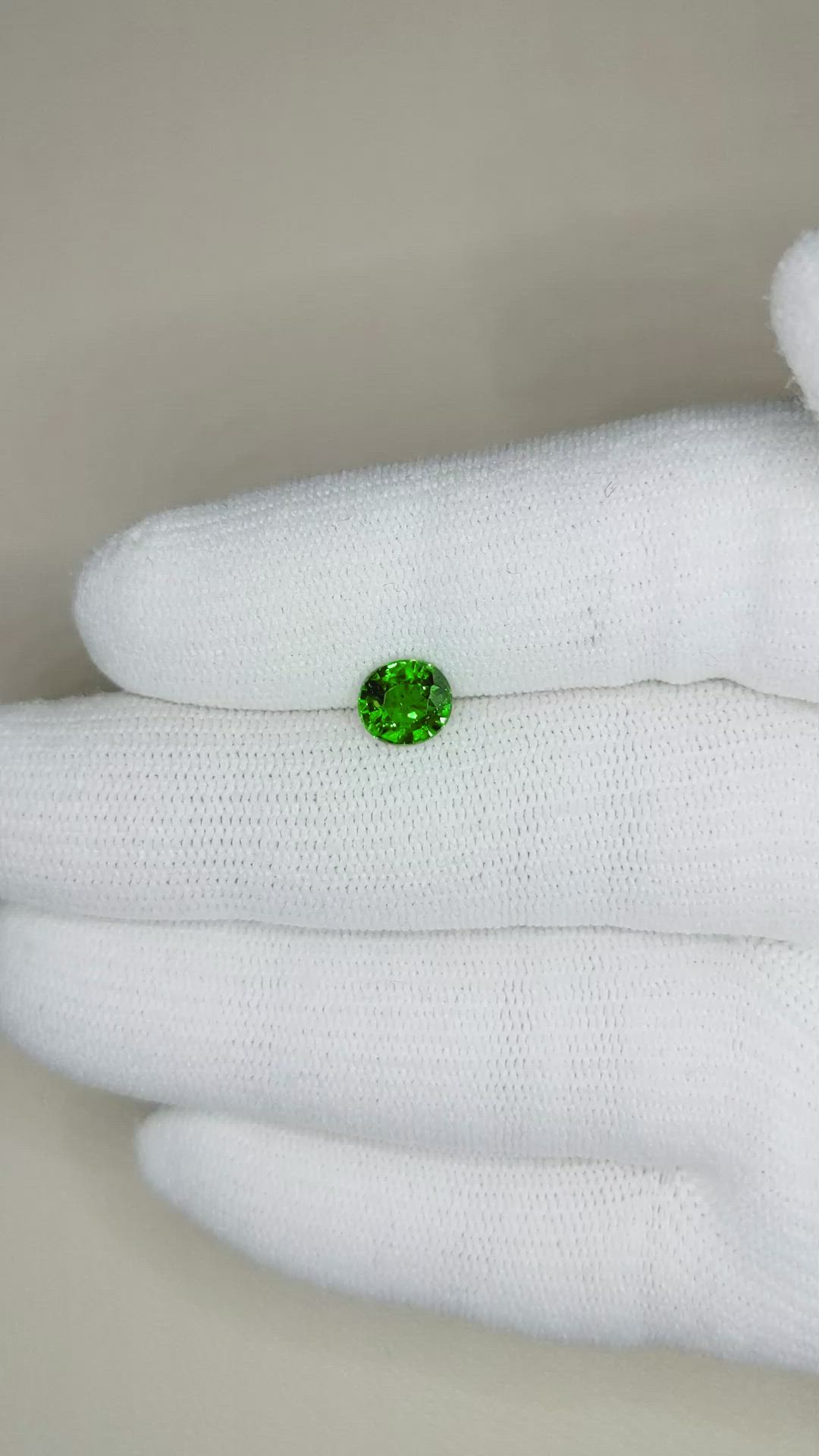 1.19 Ct. Tsavorite Garnet from East Africa Size Video