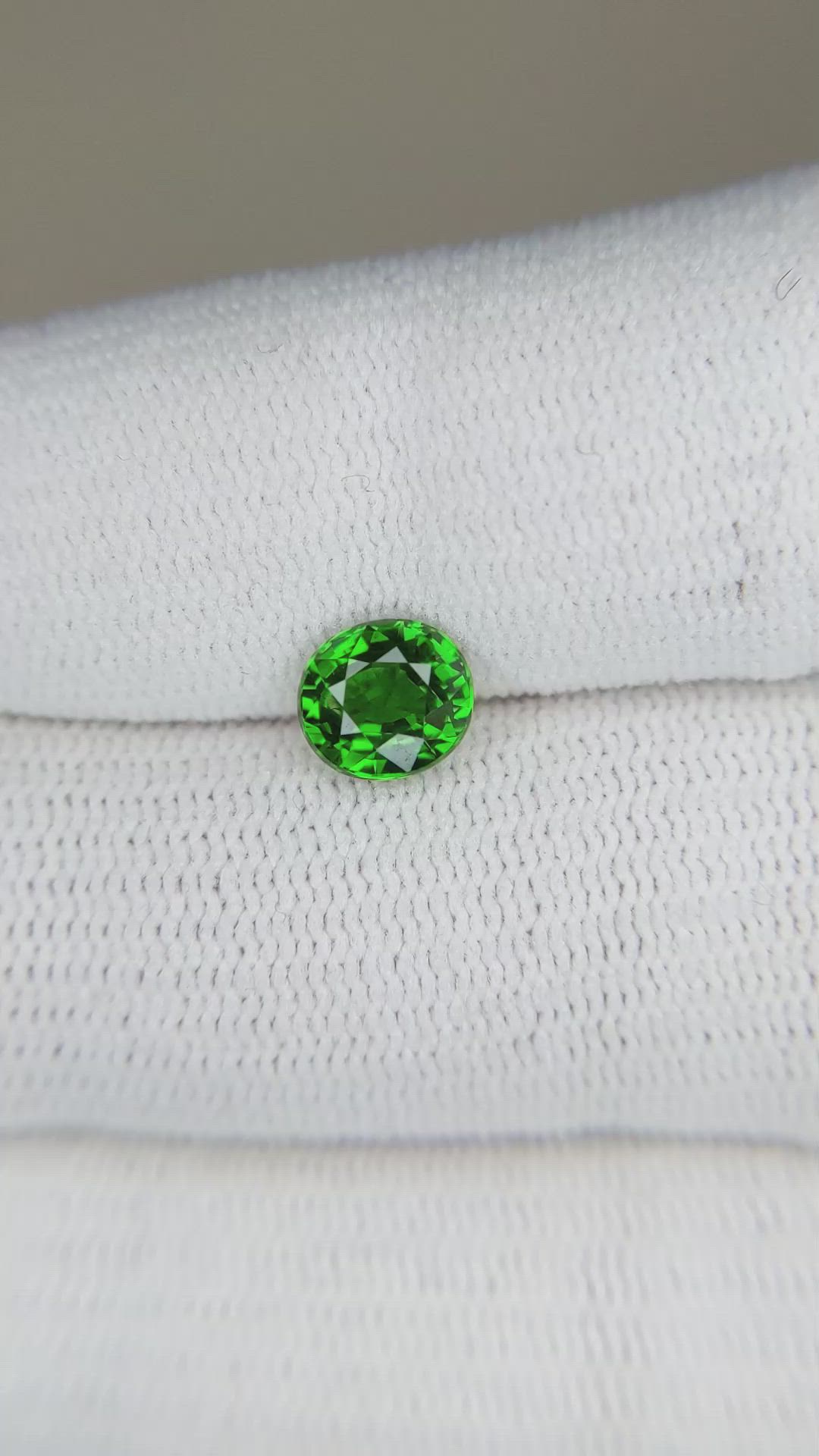 1.19 Ct. Tsavorite Garnet from East Africa Size Video