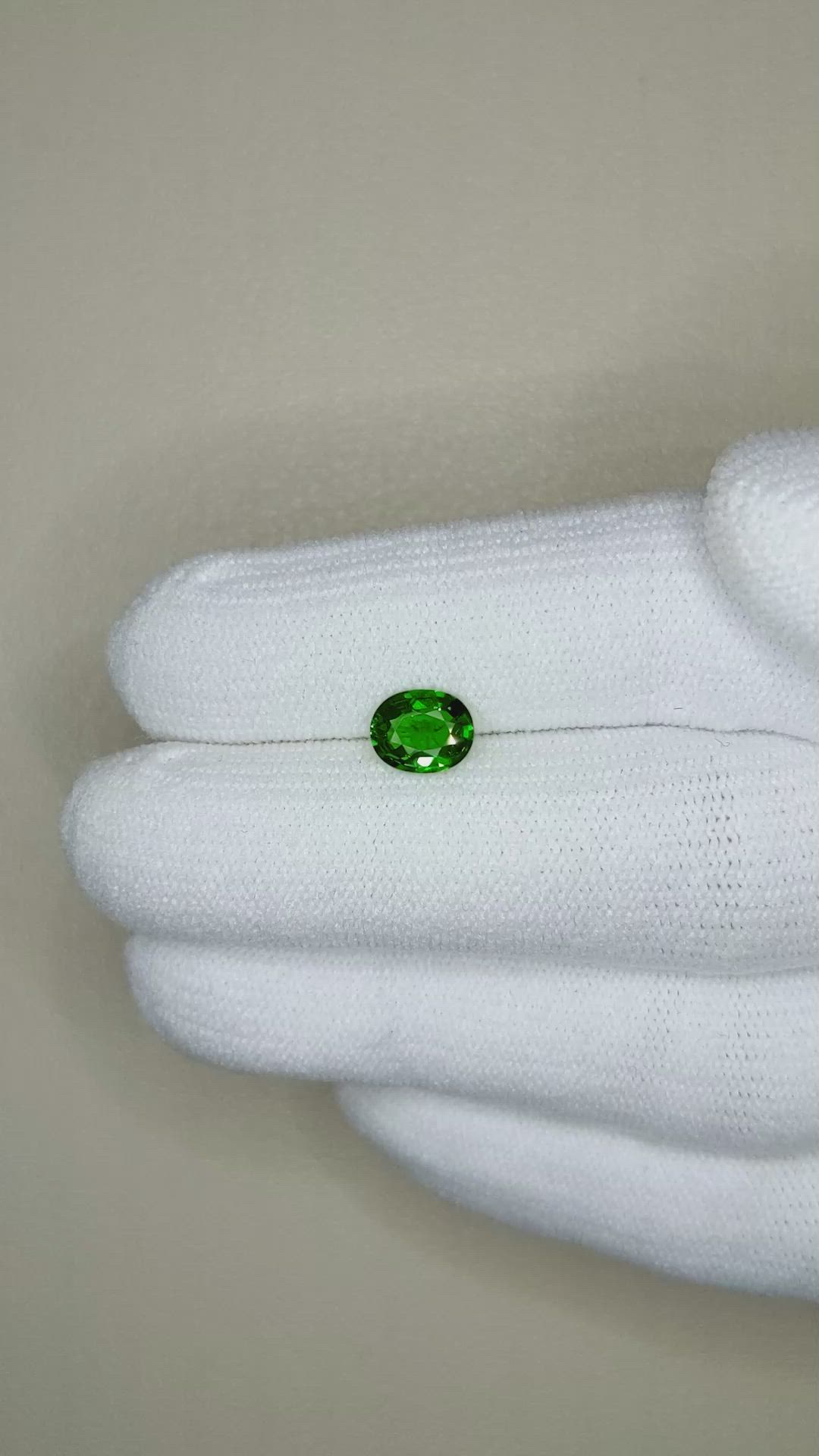 0.90 Ct. Tsavorite Garnet from East Africa Size Video