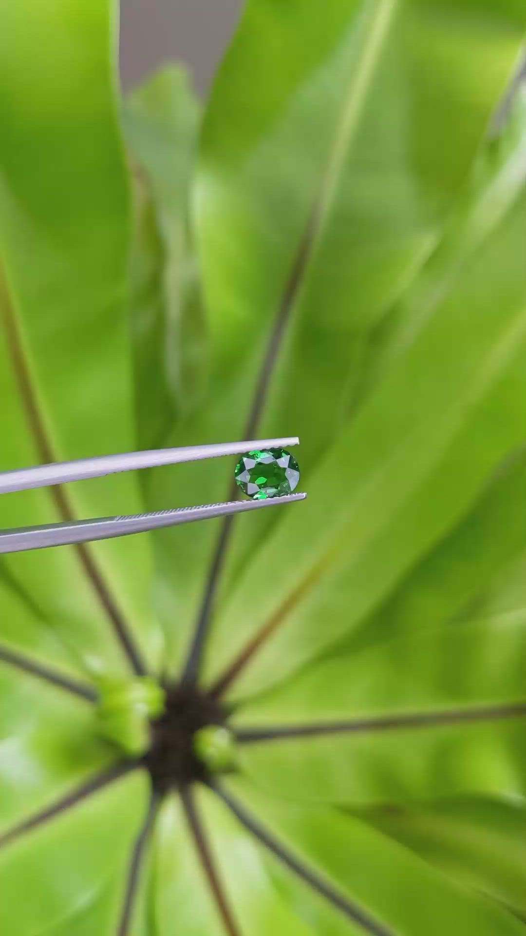 0.90 Ct. Tsavorite Garnet from East Africa Size Video