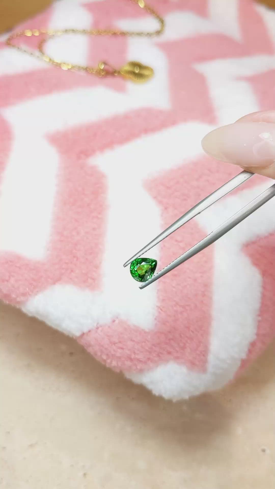 0.93 Ct. Tsavorite Garnet from East Africa Size Video