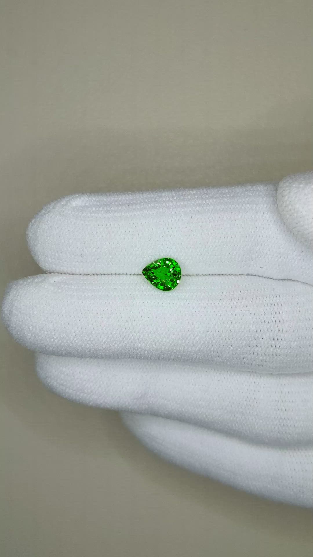 0.93 Ct. Tsavorite Garnet from East Africa Size Video