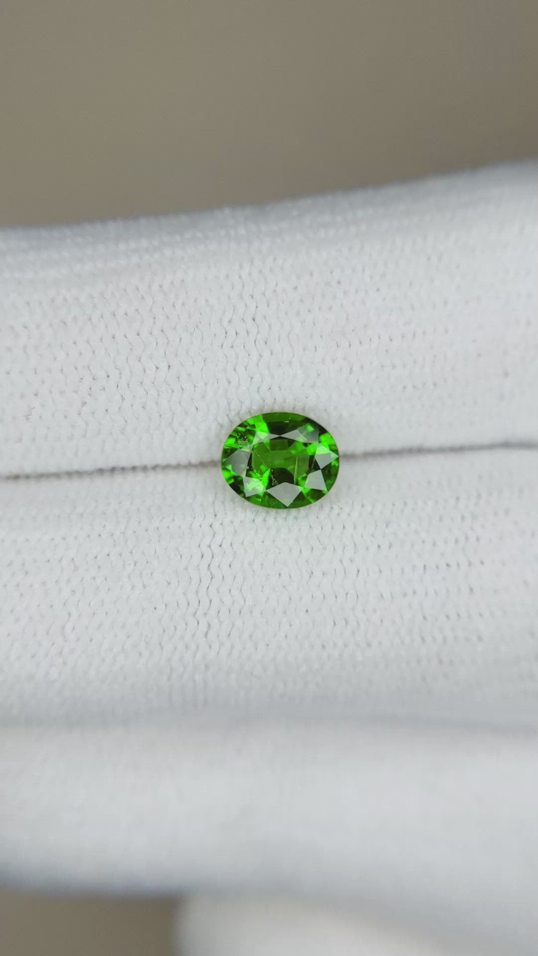 0.93 Ct. Tsavorite Garnet from East Africa Size Video