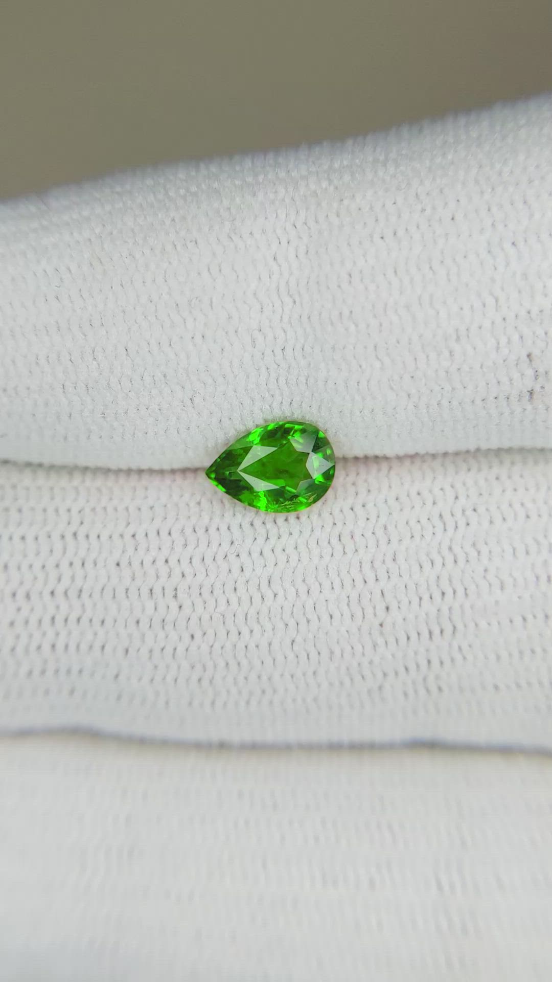 0.79 Ct. Tsavorite Garnet from East Africa Size Video
