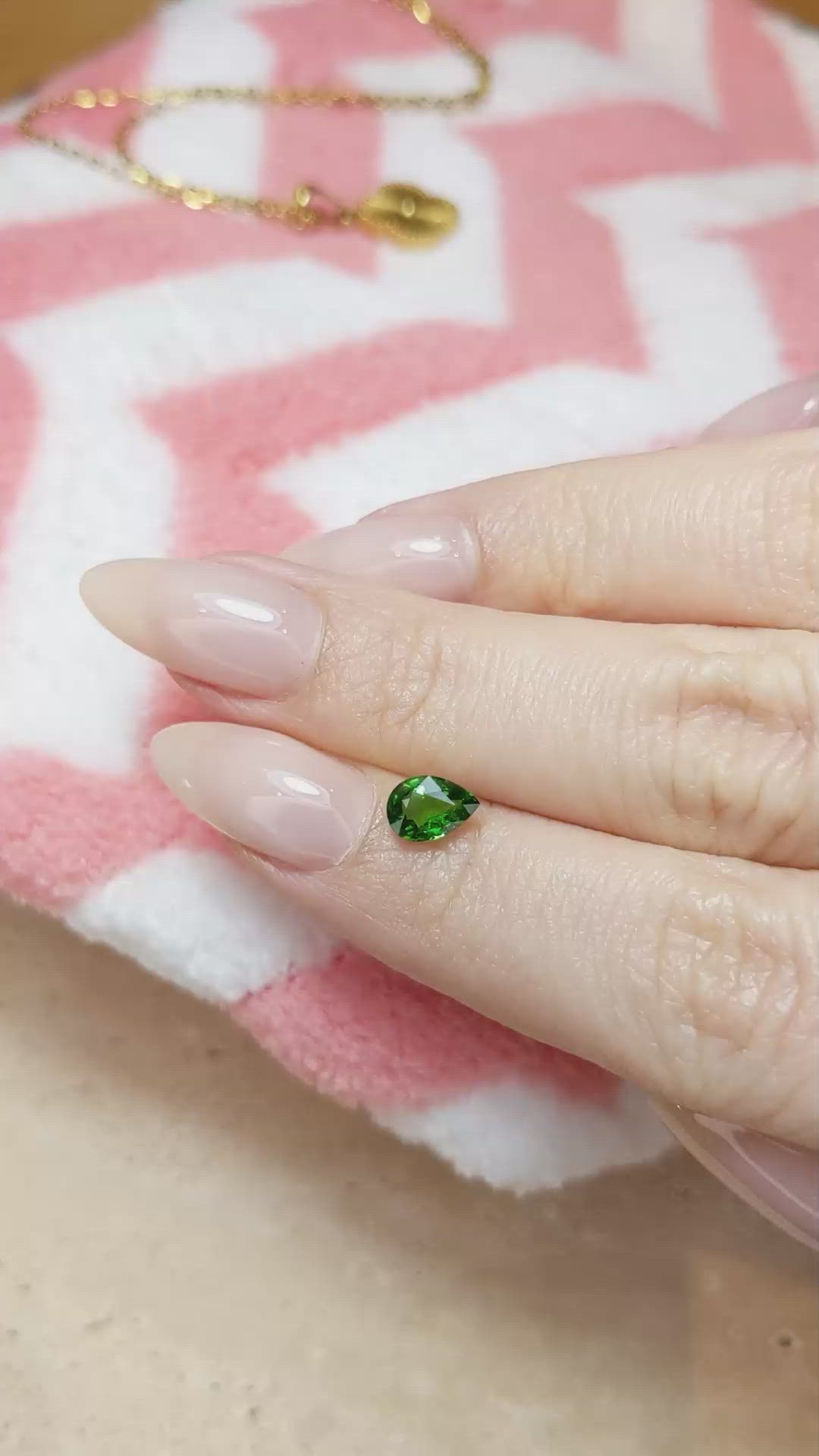 0.79 Ct. Tsavorite Garnet from East Africa Size Video