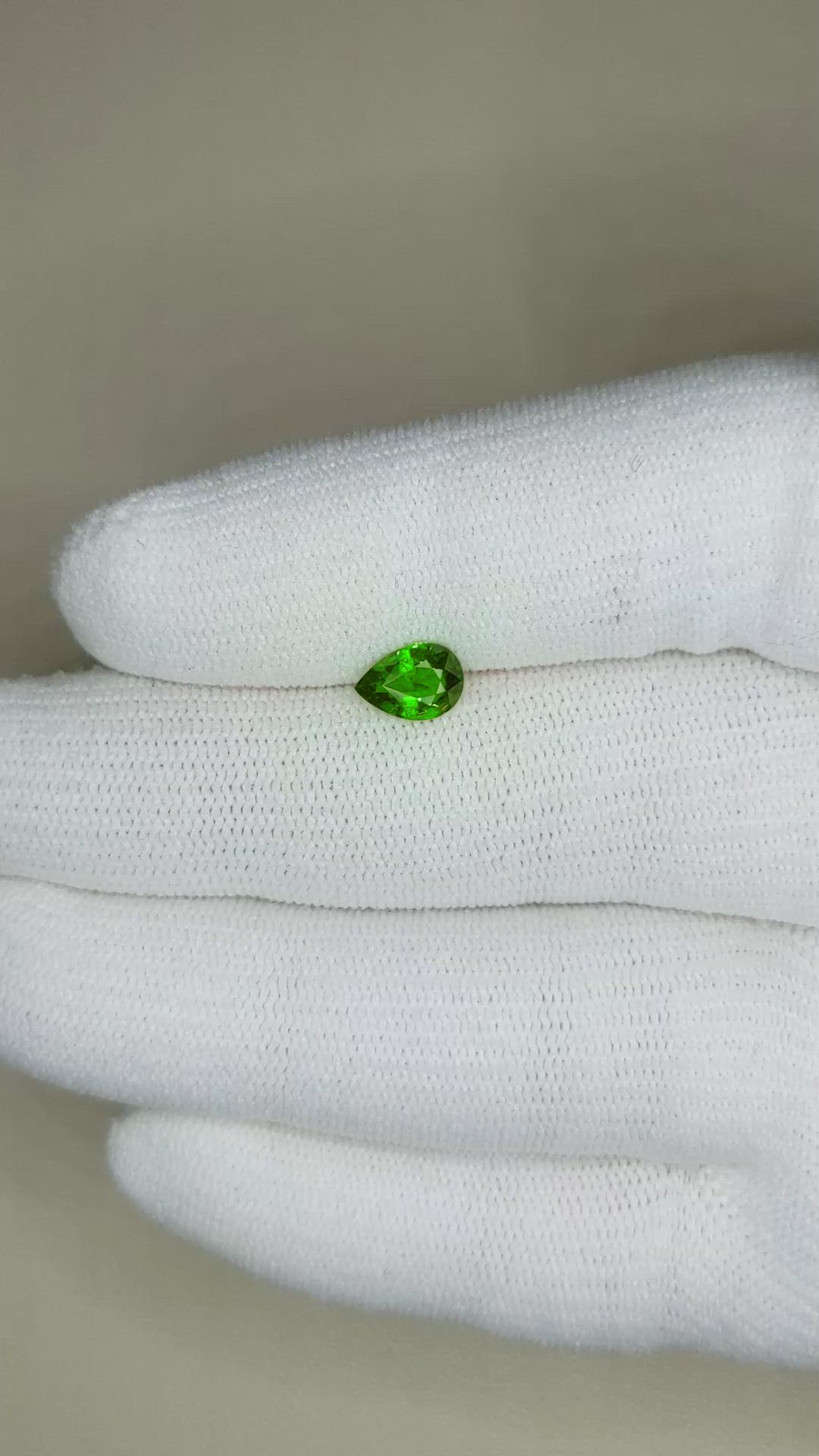 0.79 Ct. Tsavorite Garnet from East Africa Size Video