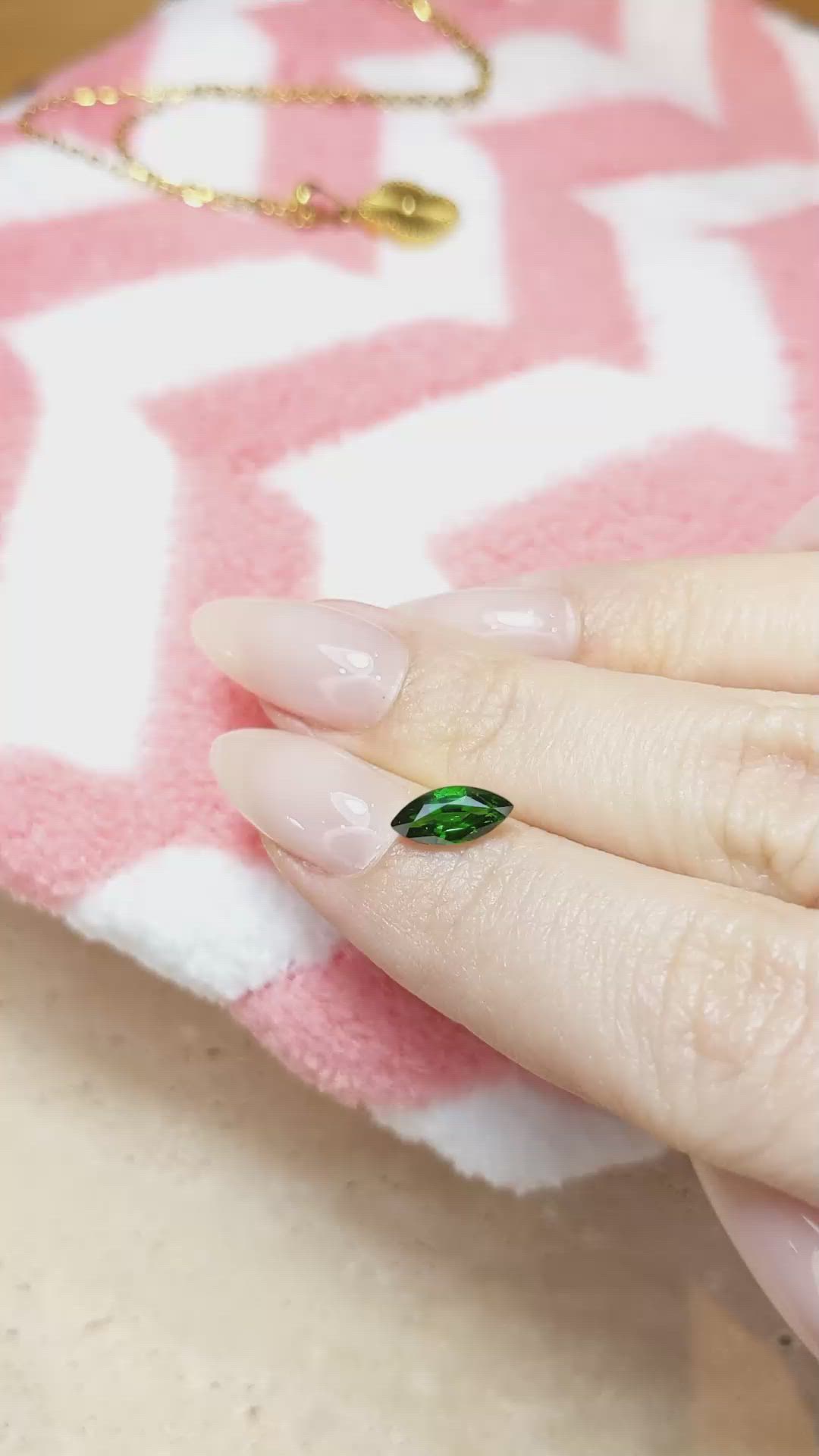 0.95 Ct. Tsavorite Garnet from East Africa Size Video