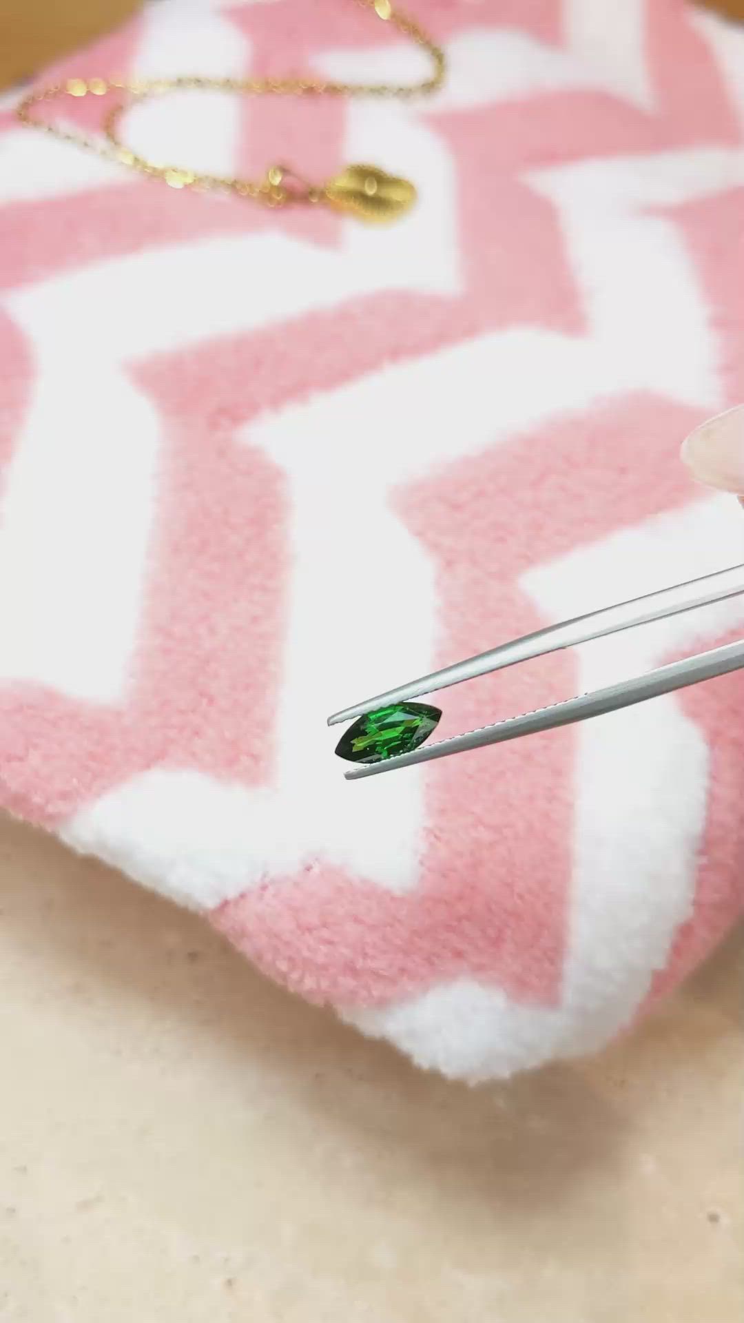 0.95 Ct. Tsavorite Garnet from East Africa Size Video