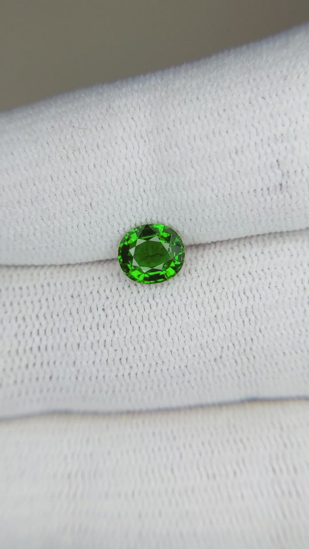 0.96 Ct. Tsavorite Garnet from East Africa Size Video