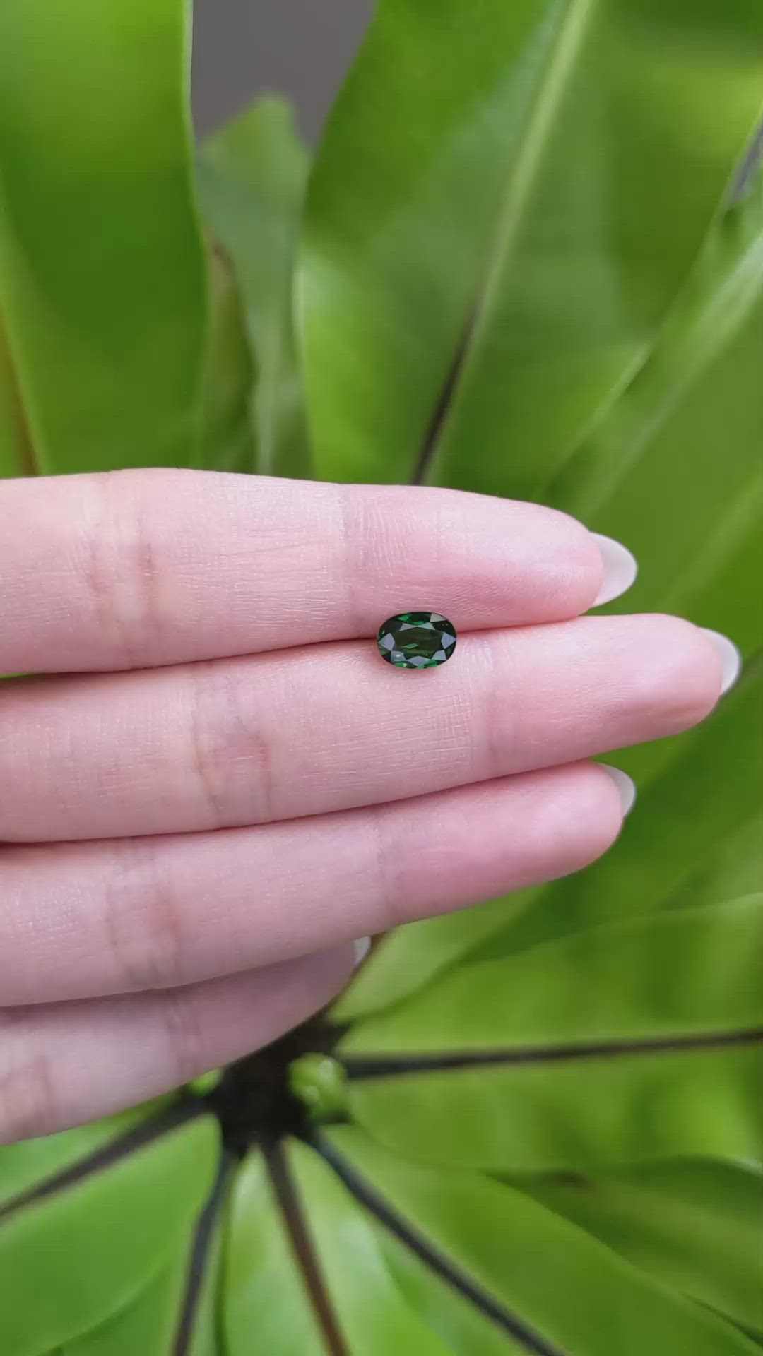 1.09 Ct. Tsavorite Garnet from East Africa Size Video