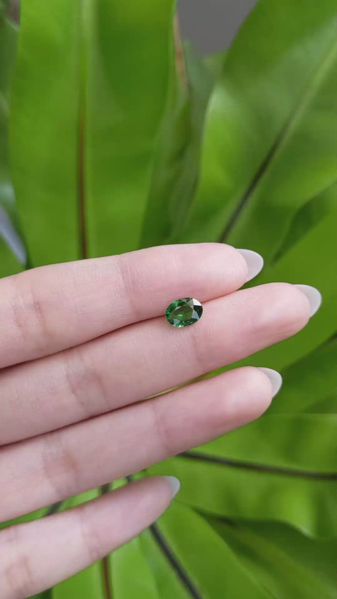 1.05 Ct. Tsavorite Garnet from East Africa Size Video