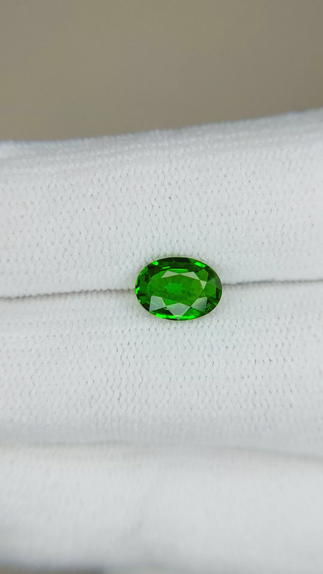1.05 Ct. Tsavorite Garnet from East Africa Size Video