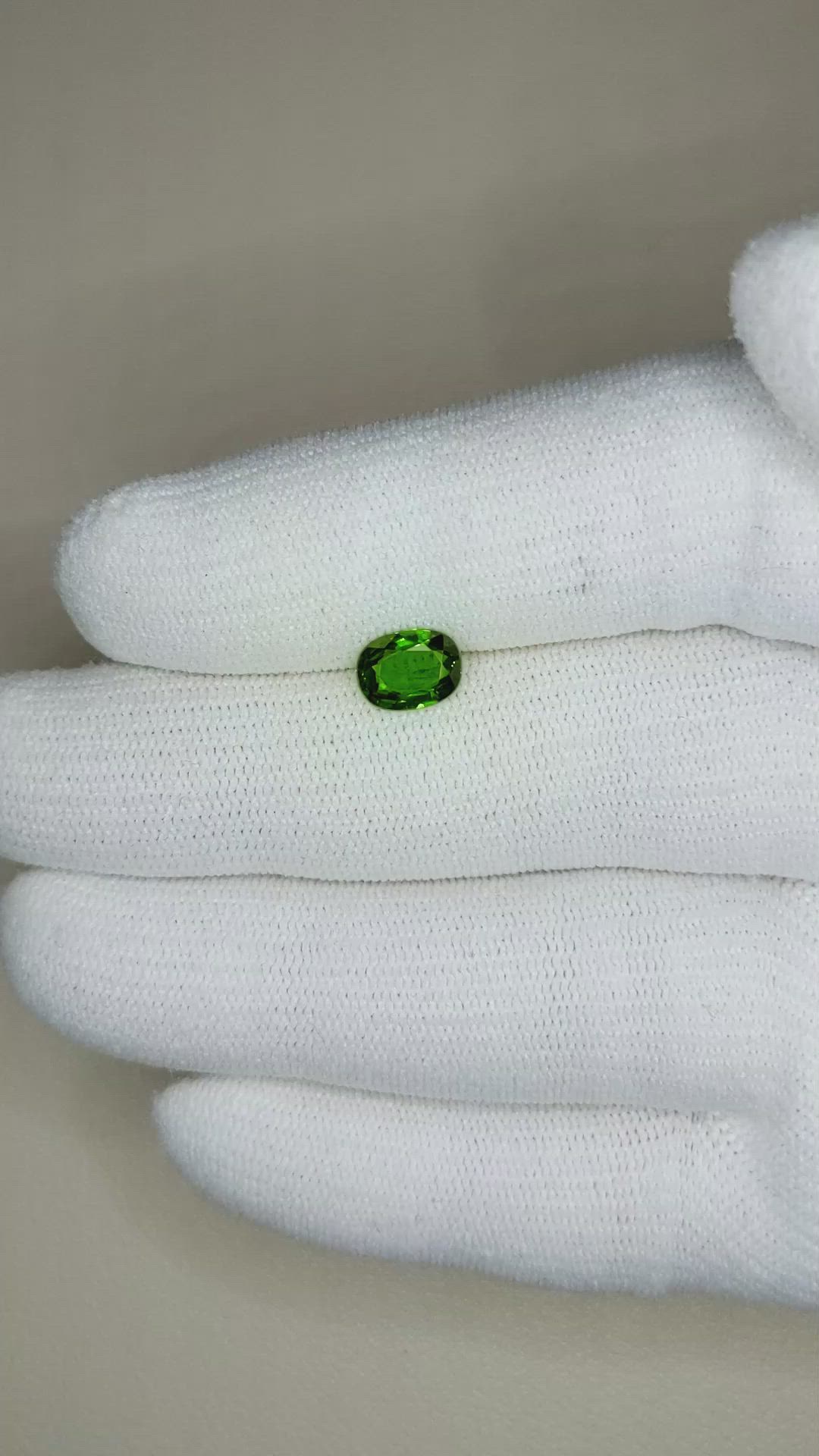1.04 Ct. Tsavorite Garnet from East Africa Size Video