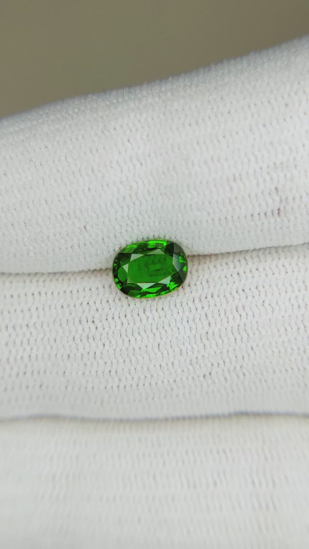 1.04 Ct. Tsavorite Garnet from East Africa Size Video