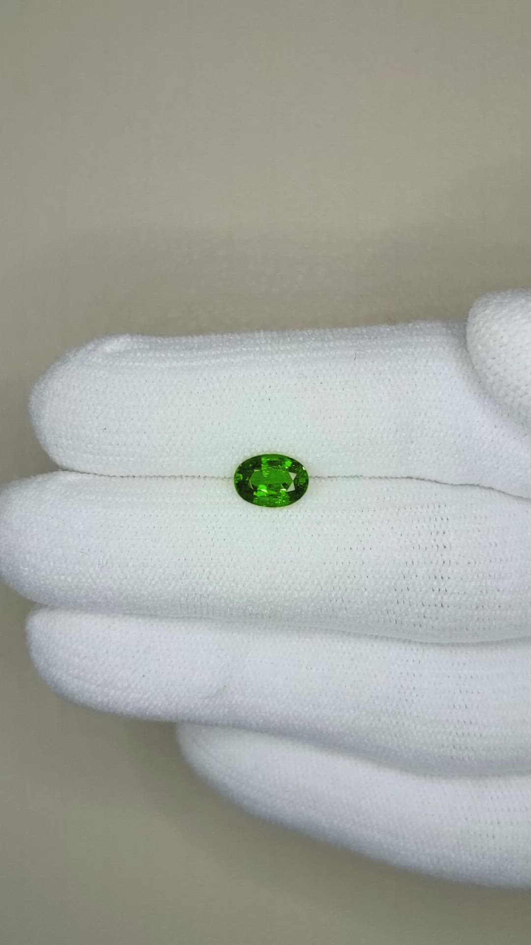 1.01 Ct. Tsavorite Garnet from East Africa Size Video