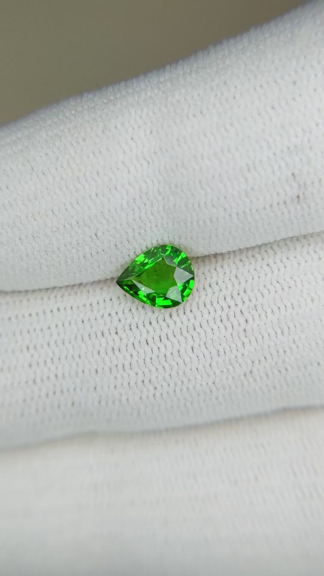 0.86 Ct. Tsavorite Garnet from East Africa Size Video