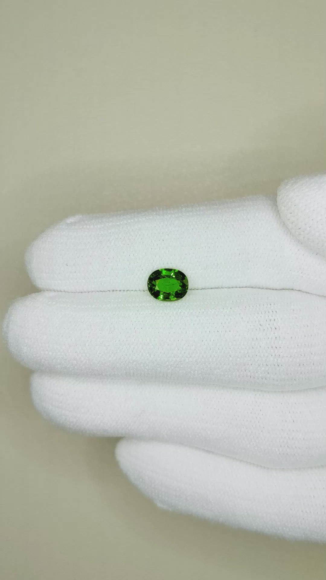 0.95 Ct. Tsavorite Garnet from East Africa Size Video