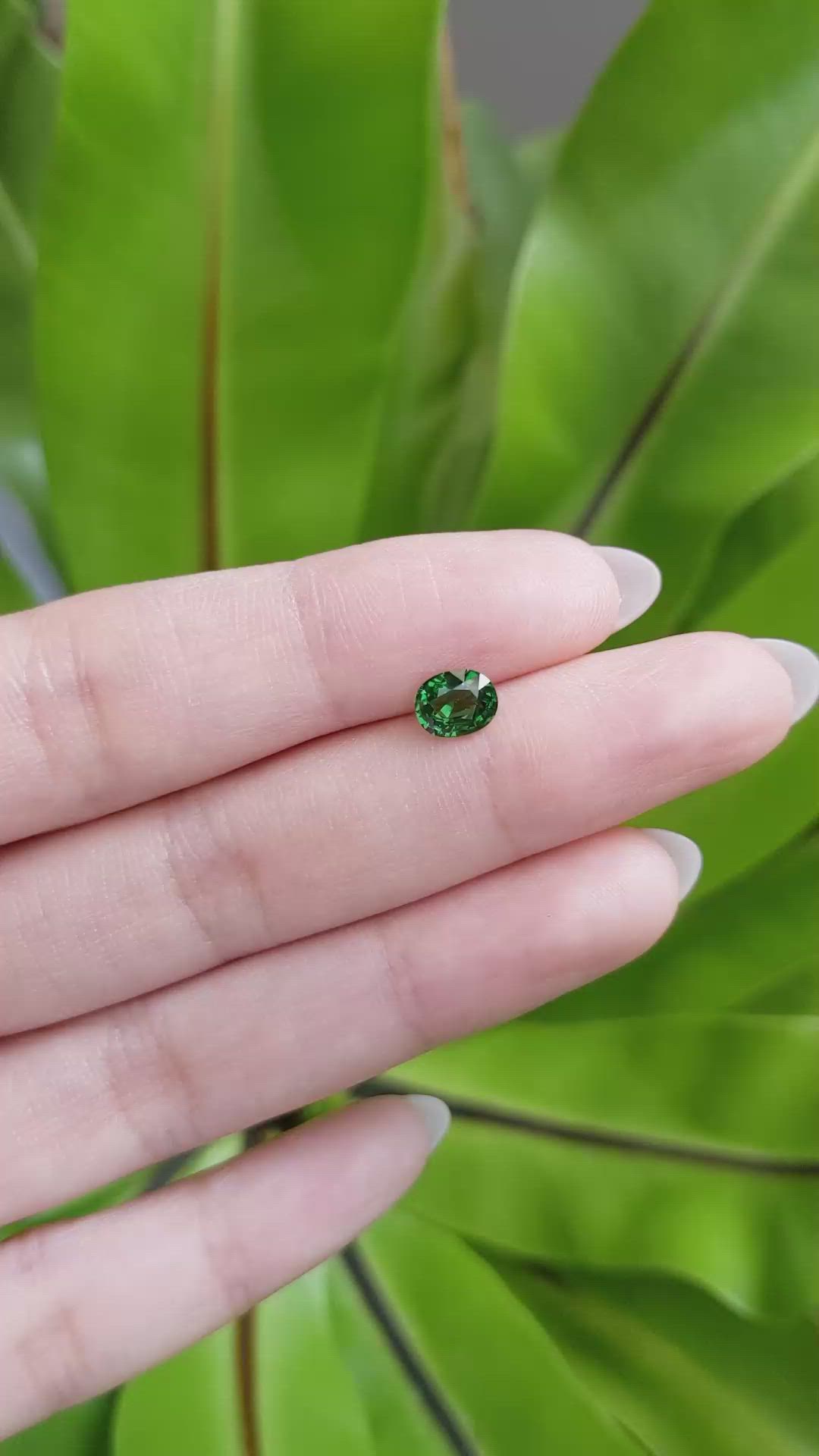 0.95 Ct. Tsavorite Garnet from East Africa Size Video