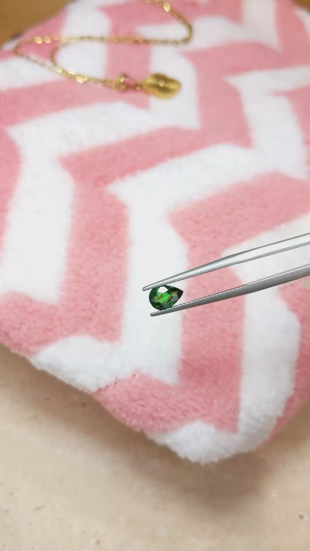 0.82 Ct. Tsavorite Garnet from East Africa Size Video