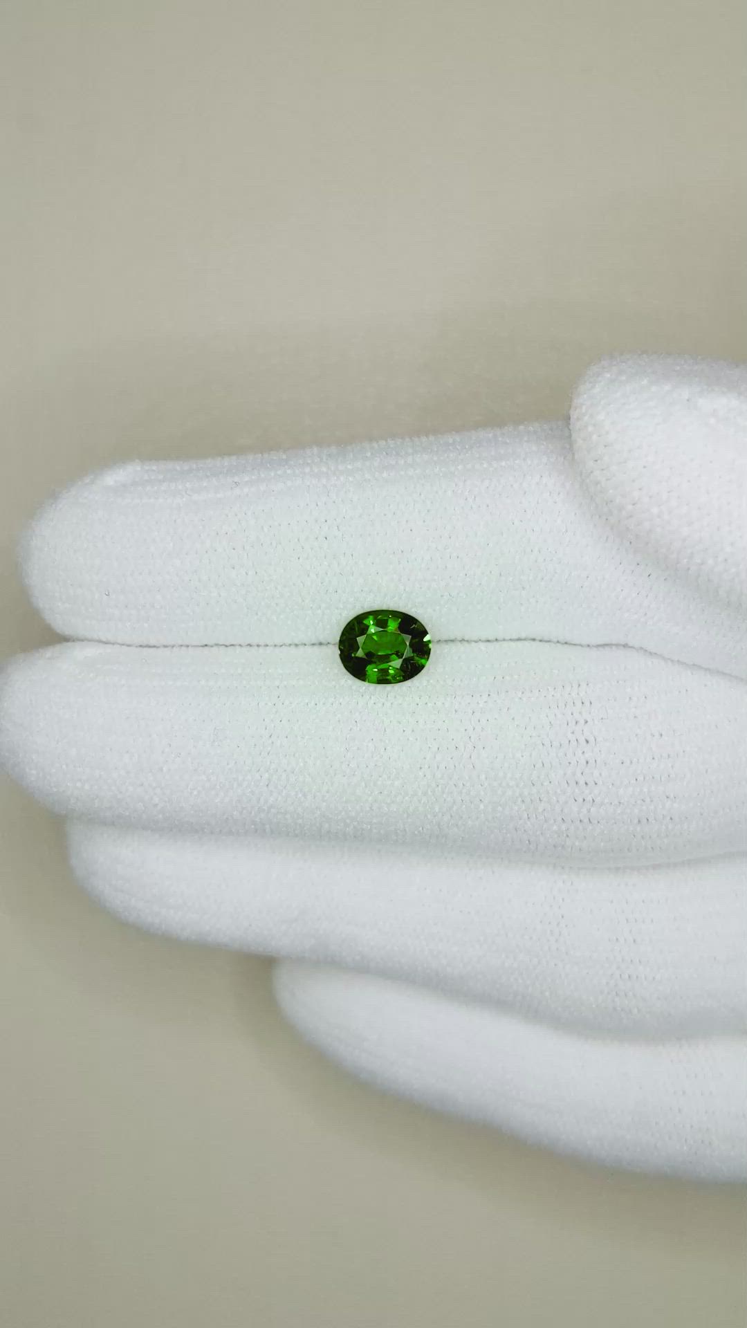 0.87 Ct. Tsavorite Garnet from East Africa Size Video