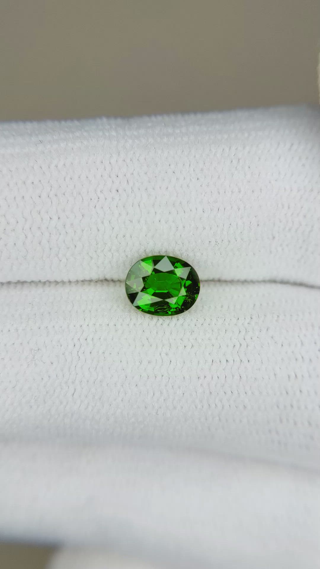 0.87 Ct. Tsavorite Garnet from East Africa Size Video