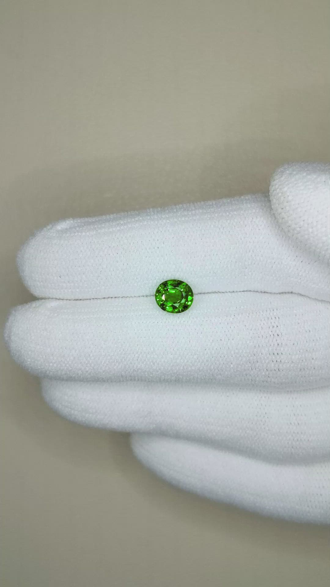 1.12 Ct. Tsavorite Garnet from East Africa Size Video