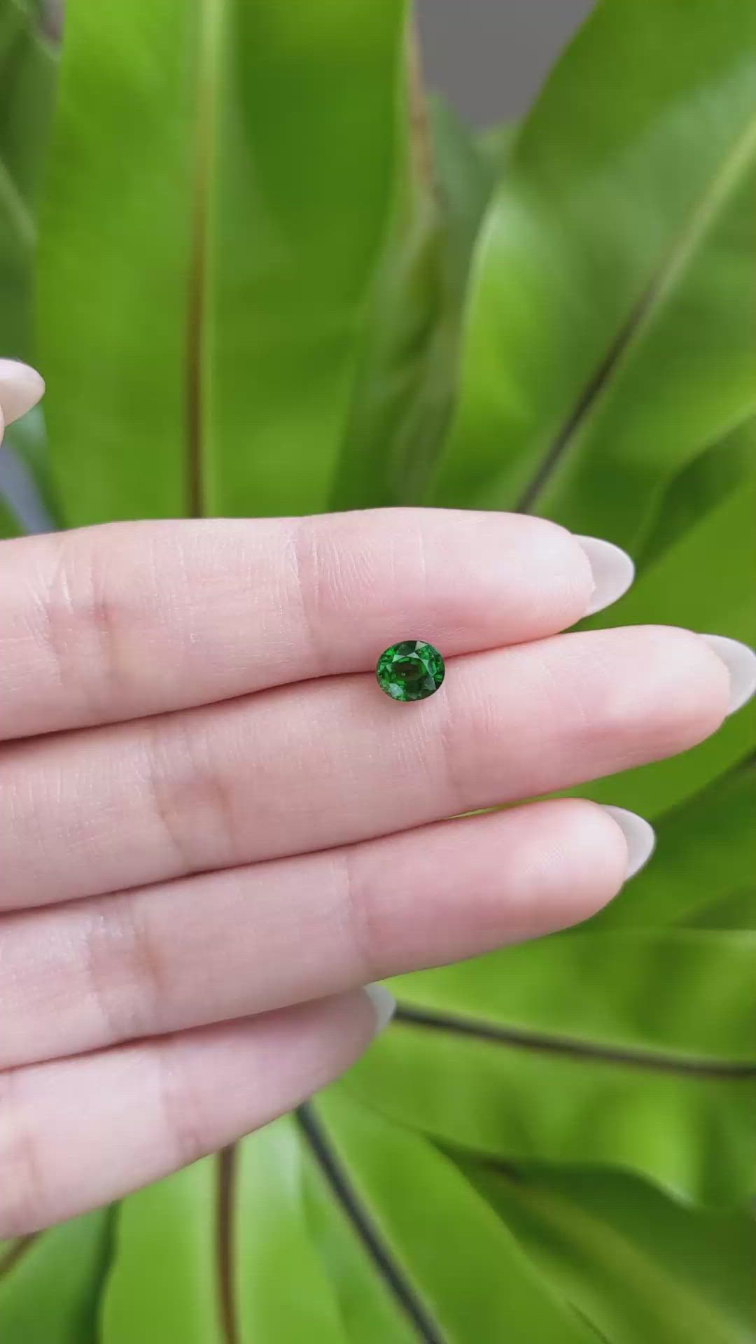 1.12 Ct. Tsavorite Garnet from East Africa Size Video