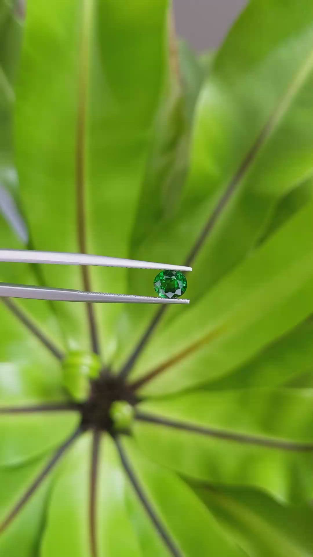 1.12 Ct. Tsavorite Garnet from East Africa Size Video