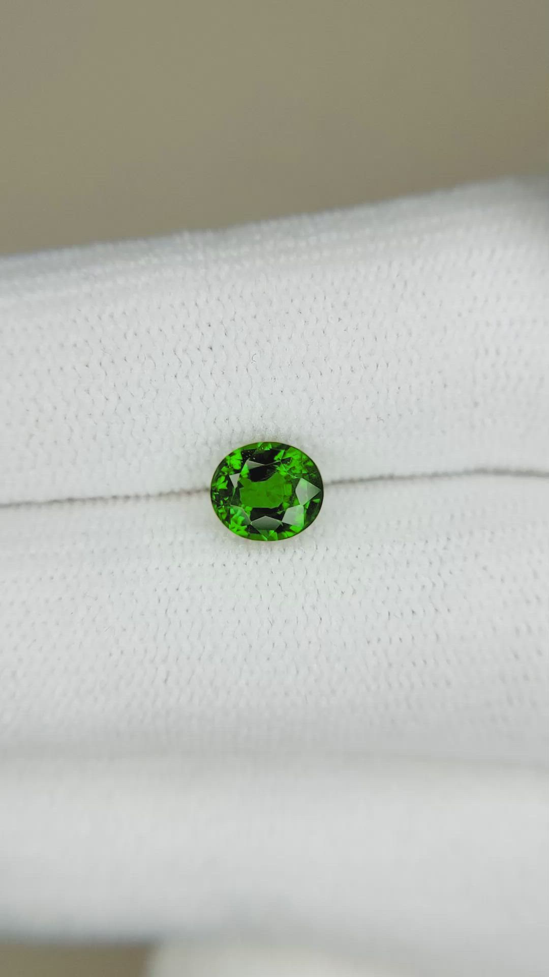1.12 Ct. Tsavorite Garnet from East Africa Size Video