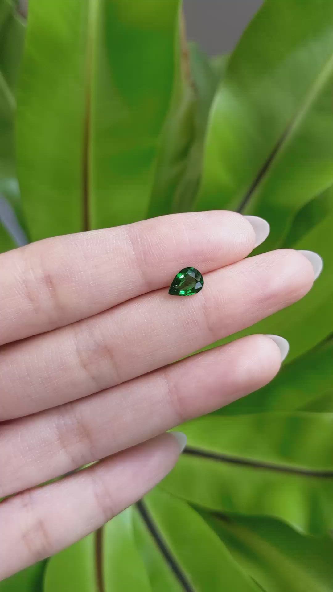 0.99 Ct. Tsavorite Garnet from East Africa Size Video