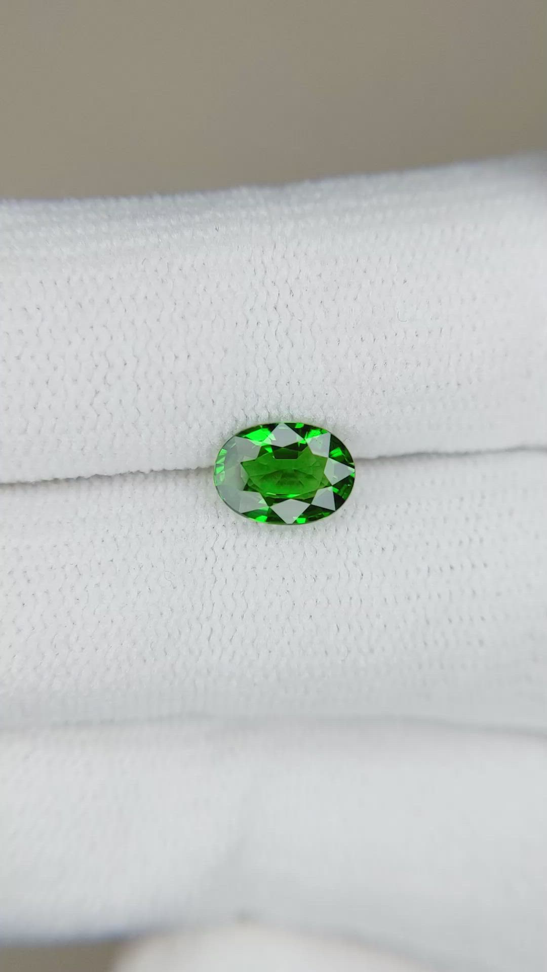 1.06 Ct. Tsavorite Garnet from East Africa Size Video
