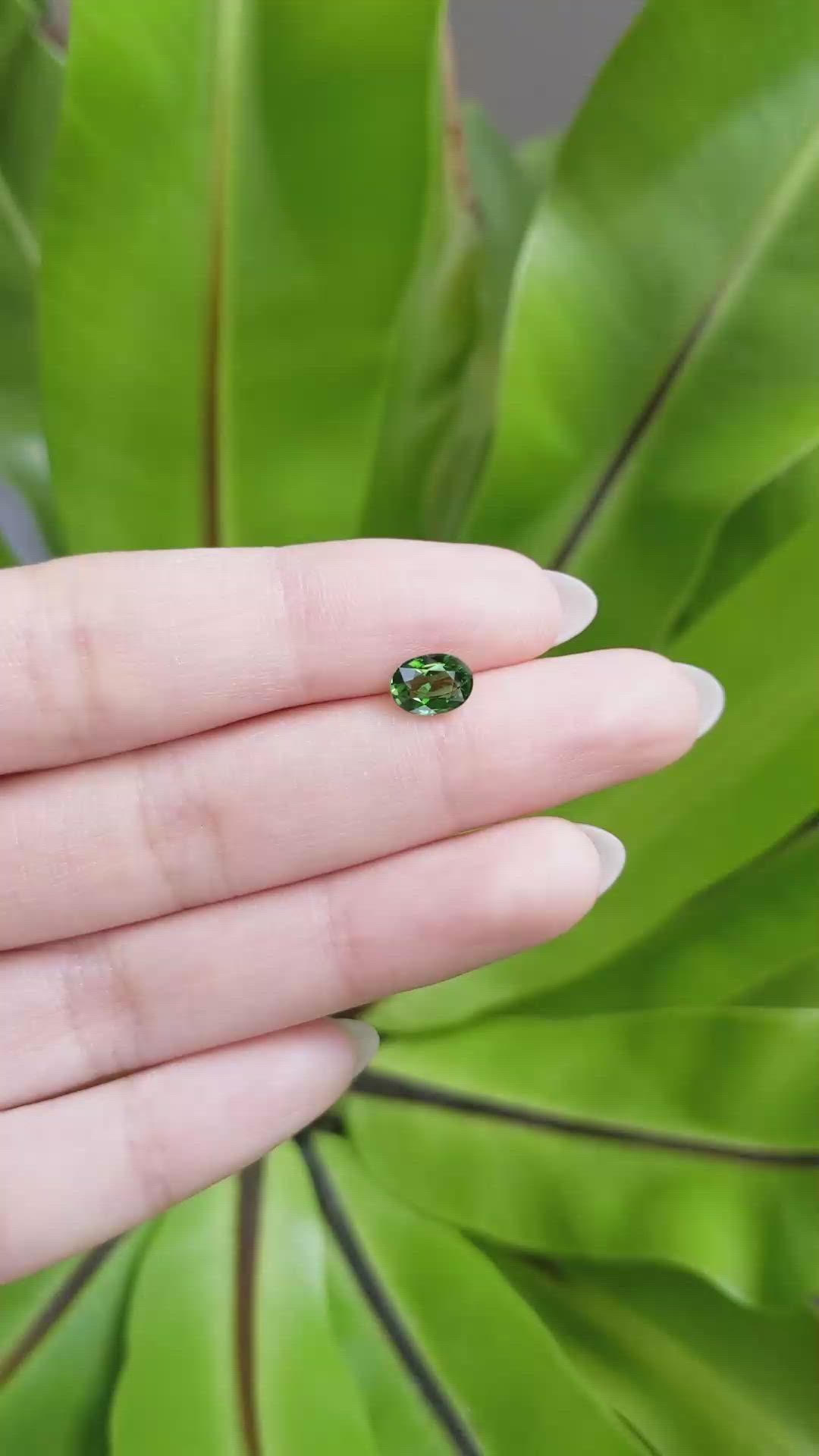 1.06 Ct. Tsavorite Garnet from East Africa Size Video