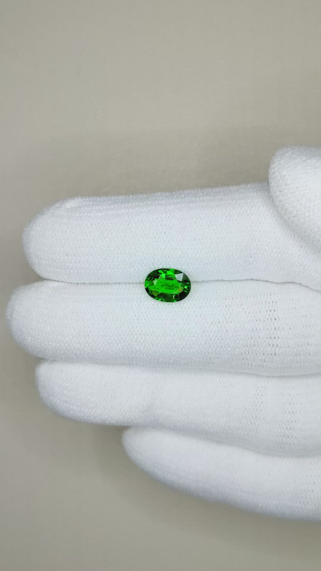 1.06 Ct. Tsavorite Garnet from East Africa Size Video