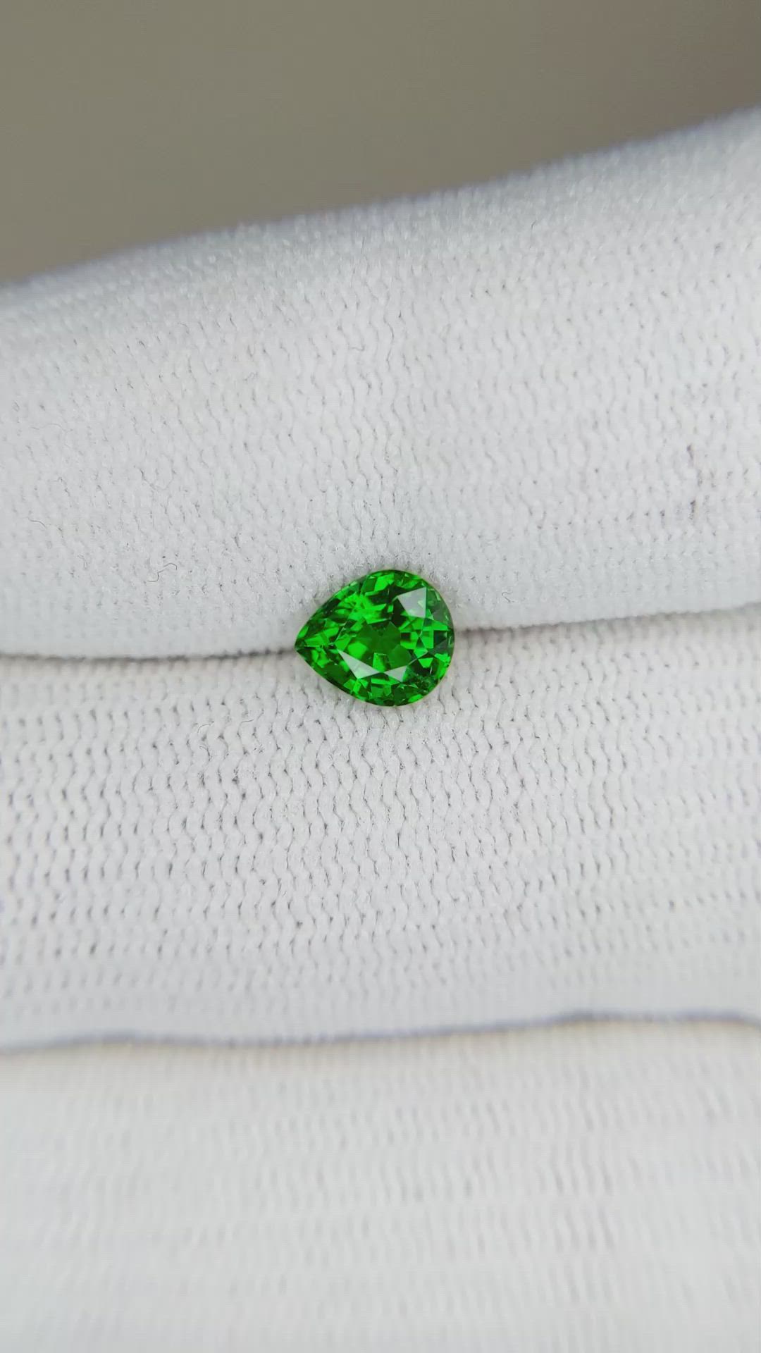 0.86 Ct. Tsavorite Garnet from East Africa Size Video