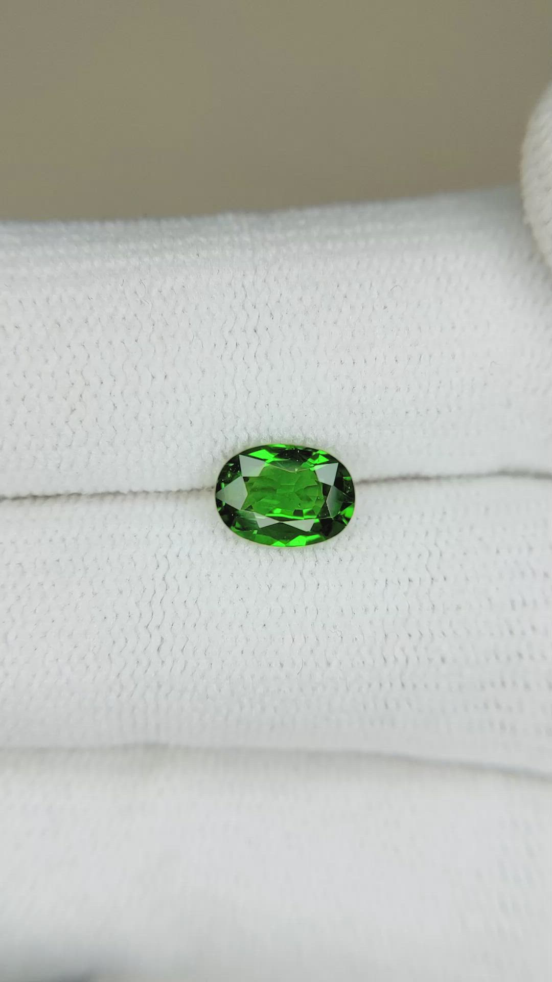 1.06 Ct. Tsavorite Garnet from East Africa Size Video