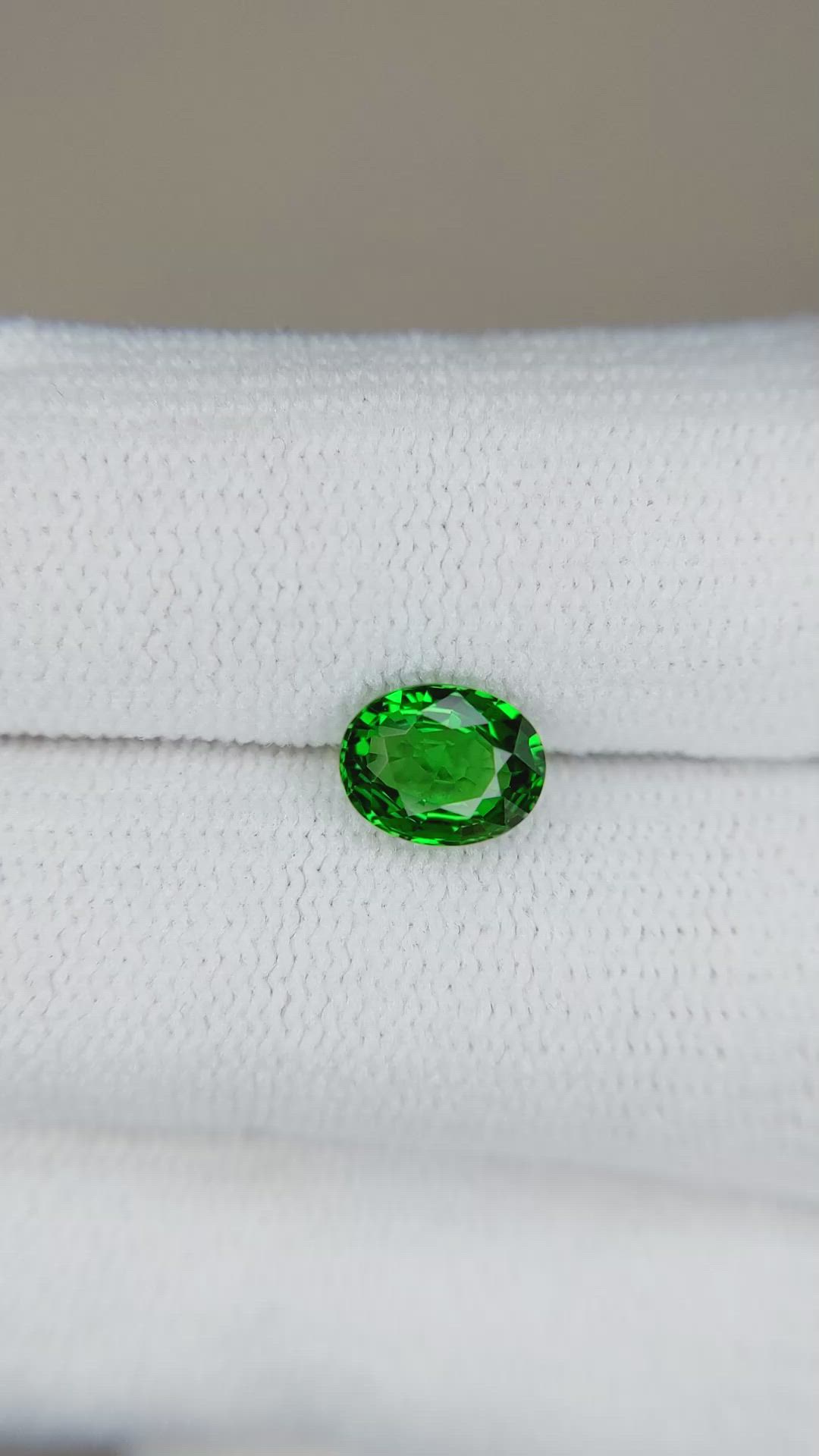 1.06 Ct. Tsavorite Garnet from East Africa Size Video