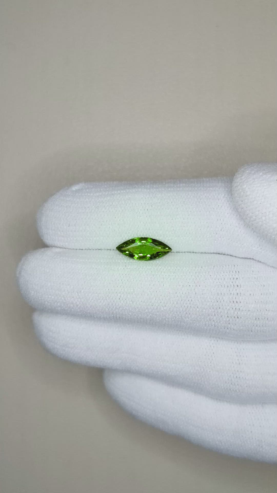 1.03 Ct. Tsavorite Garnet from East Africa Size Video