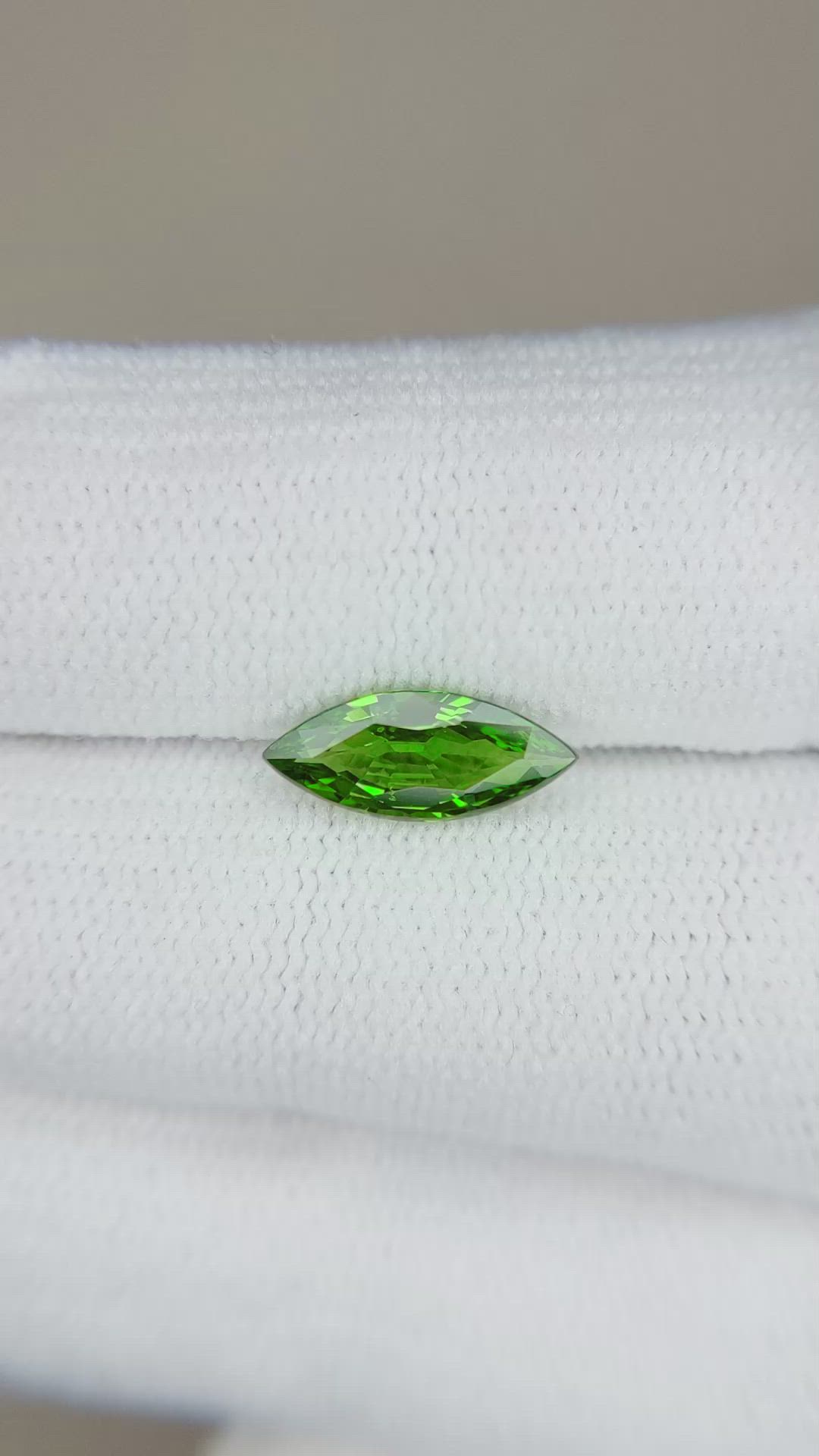 1.03 Ct. Tsavorite Garnet from East Africa Size Video