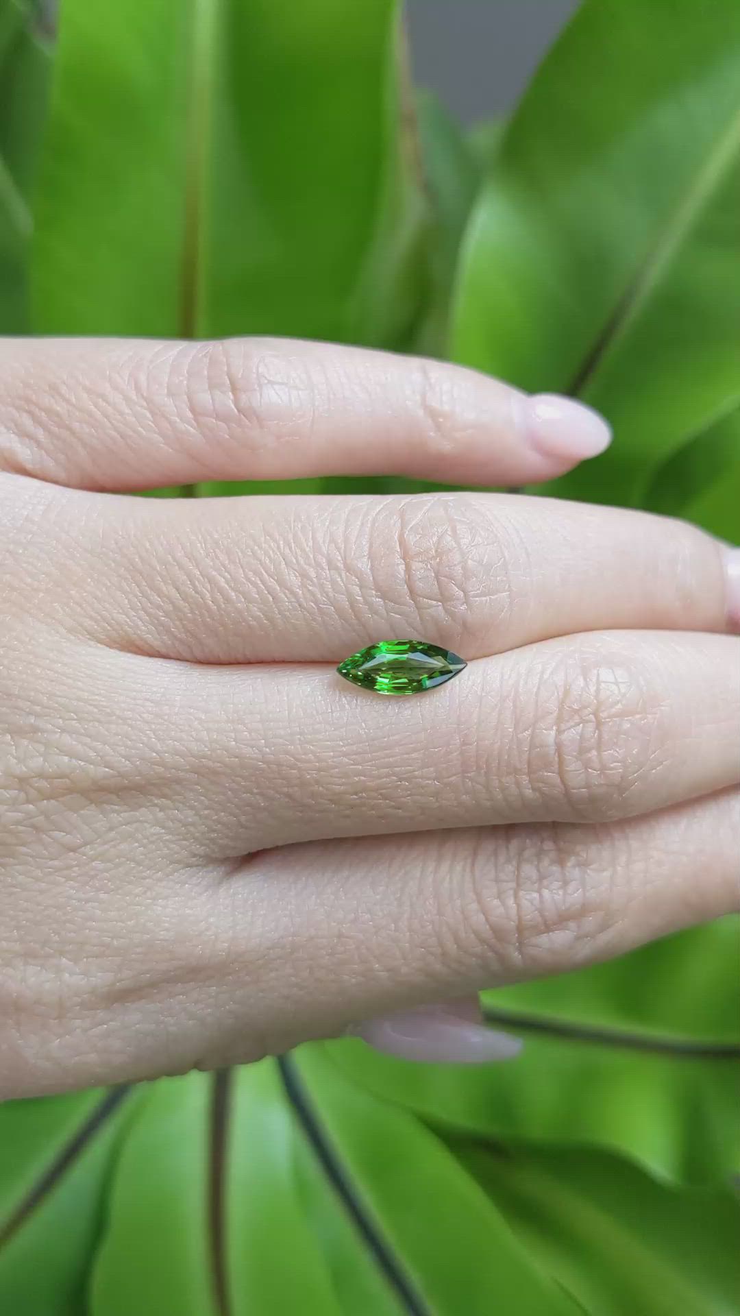 1.03 Ct. Tsavorite Garnet from East Africa Size Video