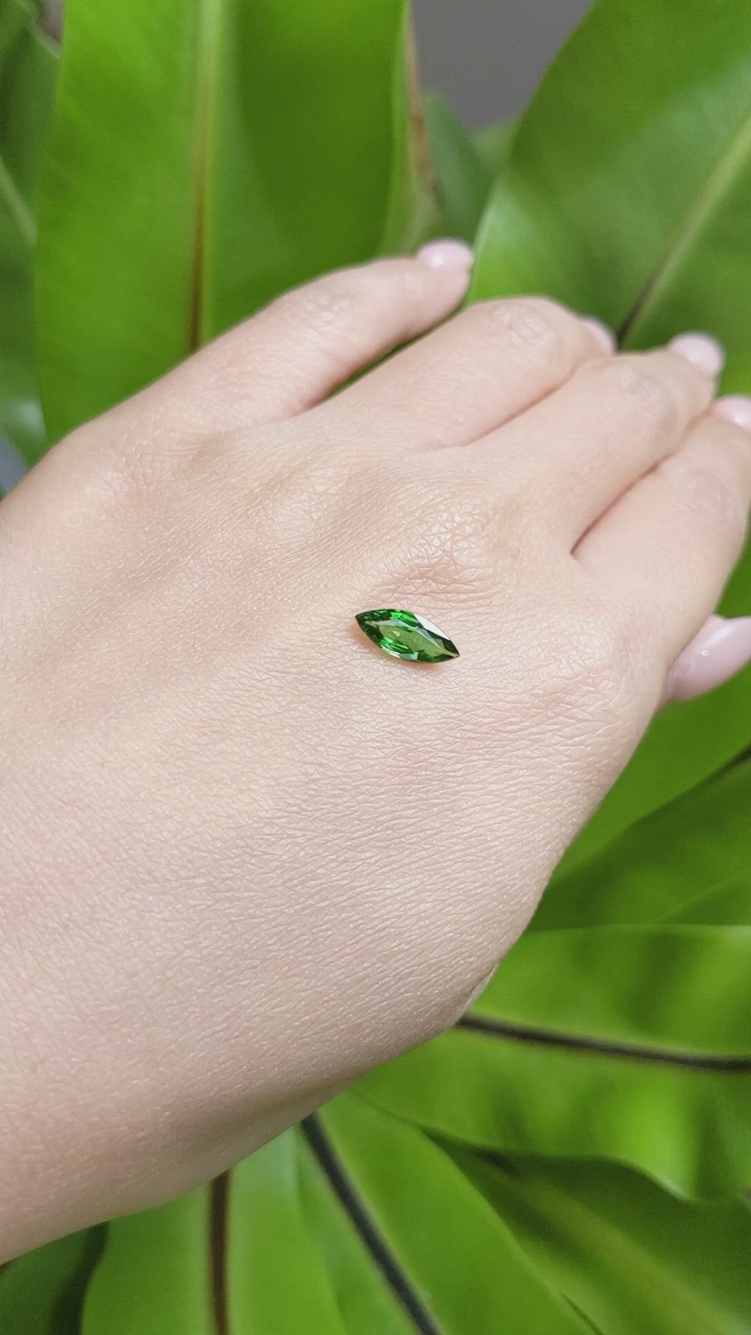 1.03 Ct. Tsavorite Garnet from East Africa Size Video