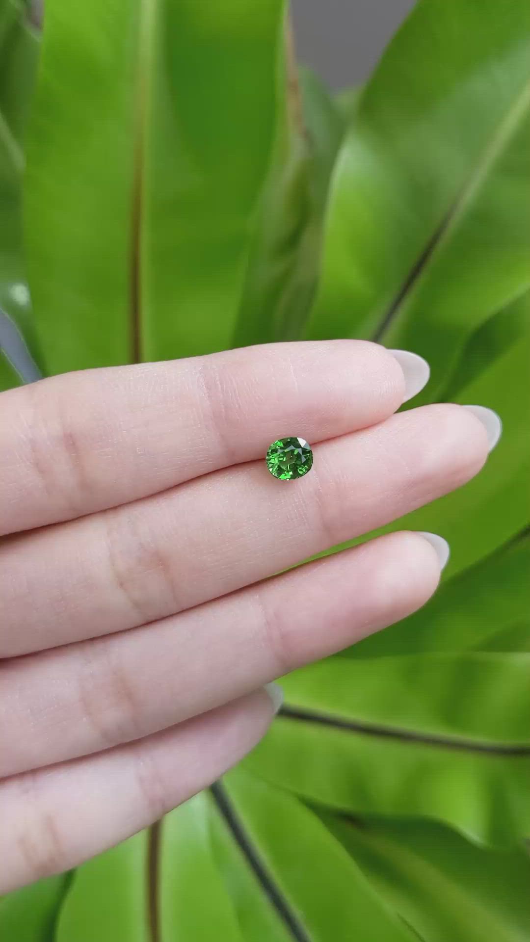 1.03 Ct. Tsavorite Garnet from East Africa Size Video