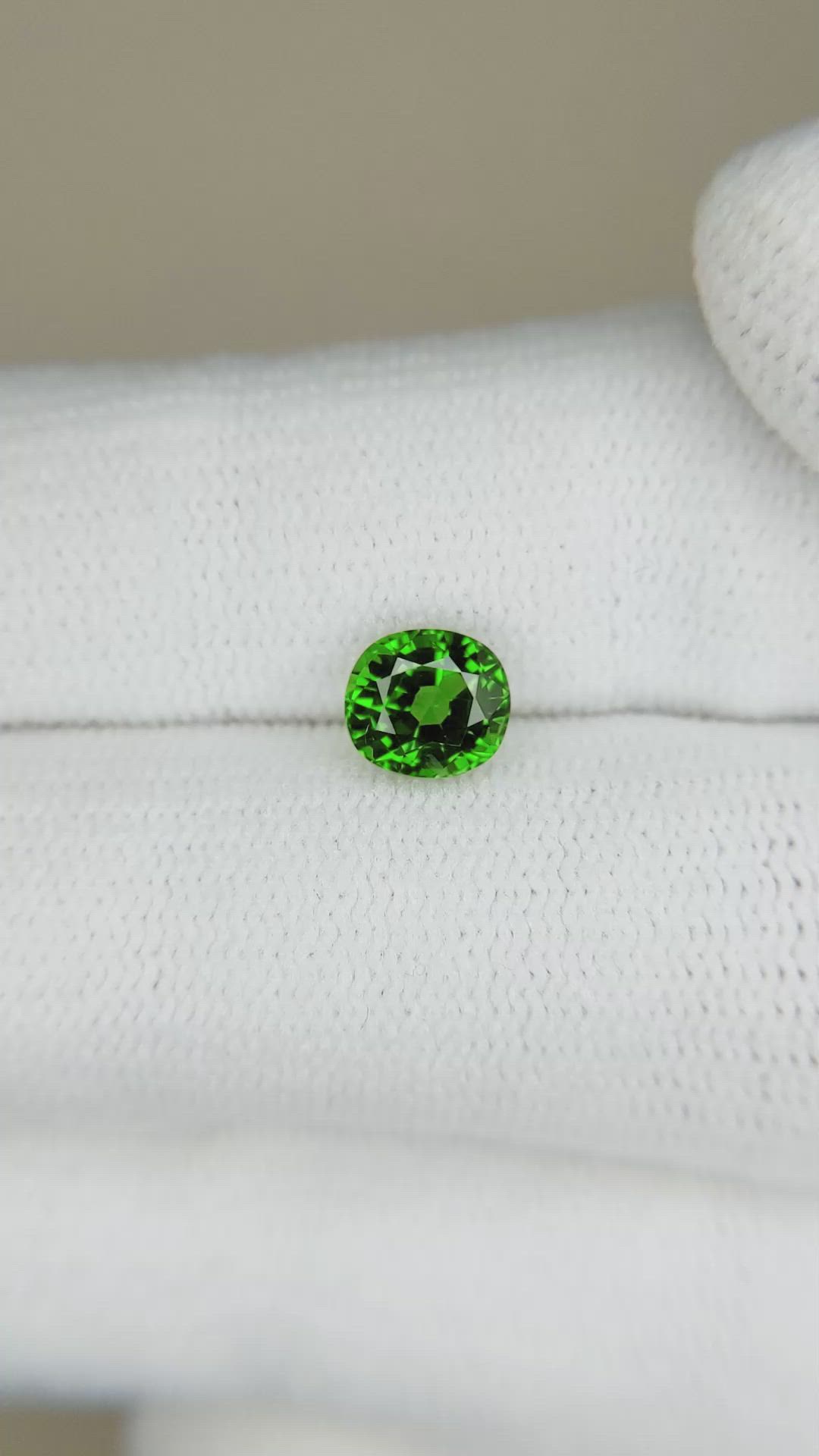 1.03 Ct. Tsavorite Garnet from East Africa Size Video