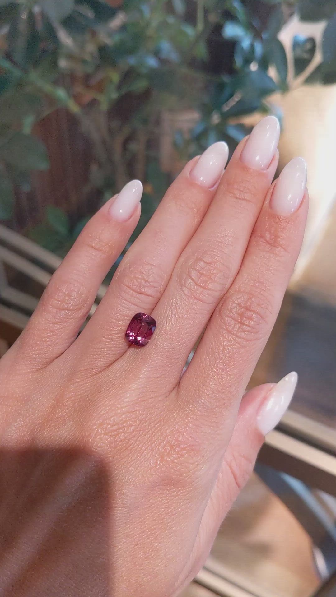 3.14 Ct. Pink Malaya Garnet from Tanzania Size Video