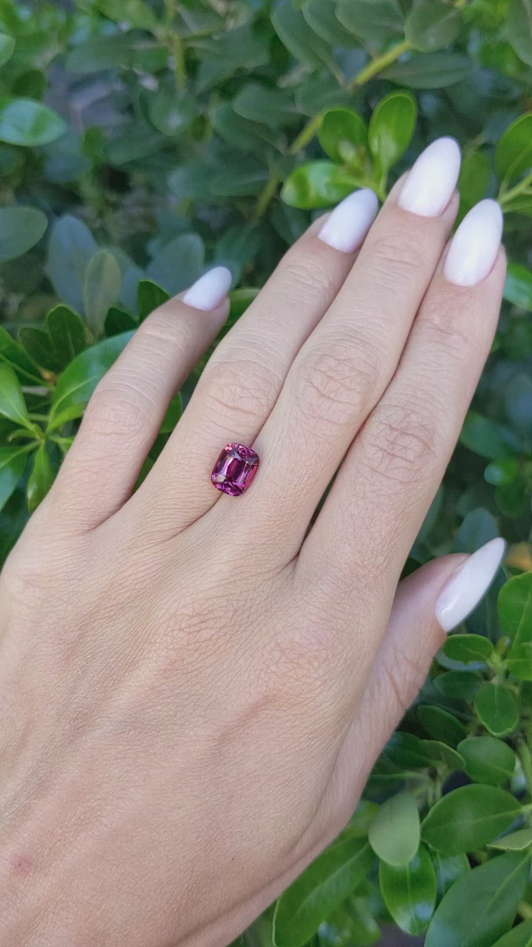 3.14 Ct. Pink Malaya Garnet from Tanzania Size Video
