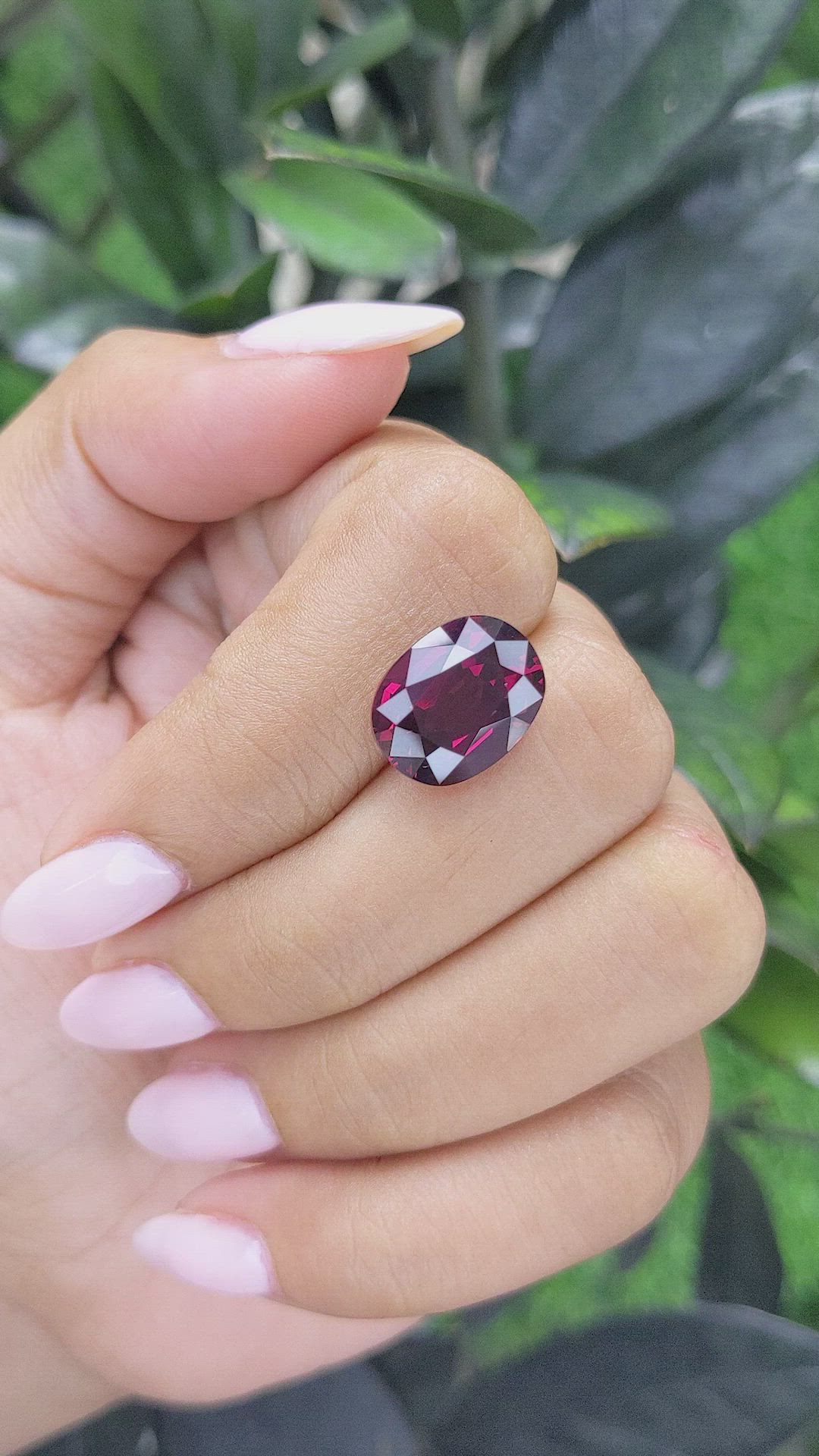 9.85 Ct. Rhodolite Garnet from Tanzania Size Video